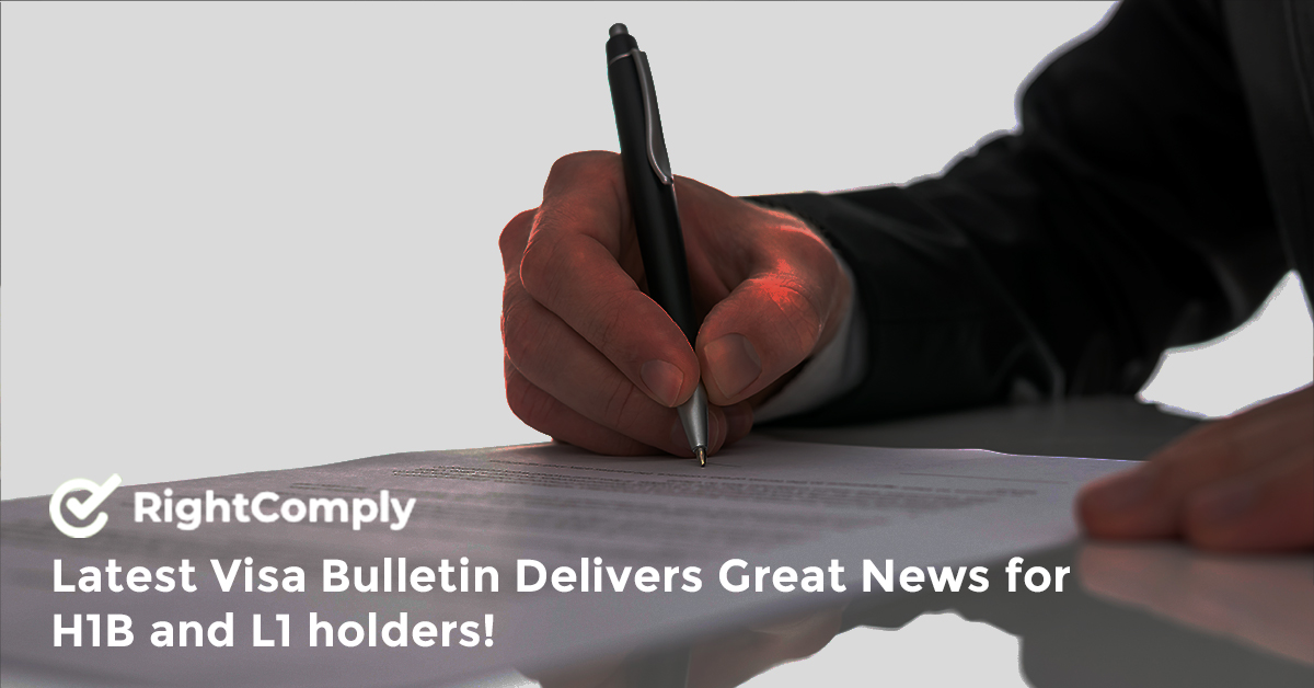 Latest Visa Bulletin Delivers Great News for H1B and L1 holders!