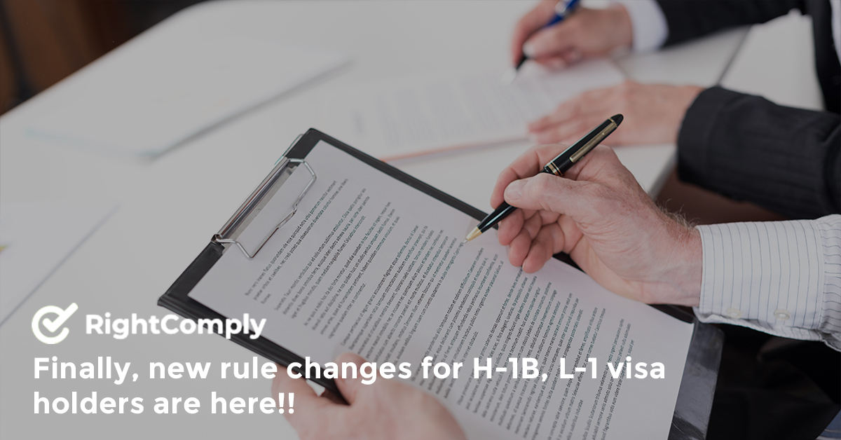 Finally, new rule changes for H-1B, L-1 visa holders are here!!